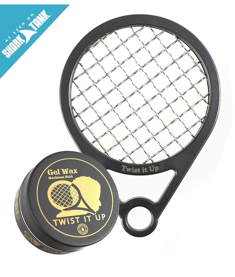 Twist it Up Comb Gel (Unity Black) - Alternative to Hair Sponges, Creates Curls and Twists for Black Men, Tennis Racket Design - Image 2